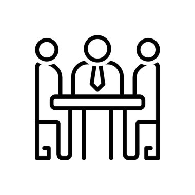 Siyah çizgi simgesi için çalışma planı düzeni