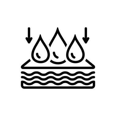 Emici emici hat simgesi siyah