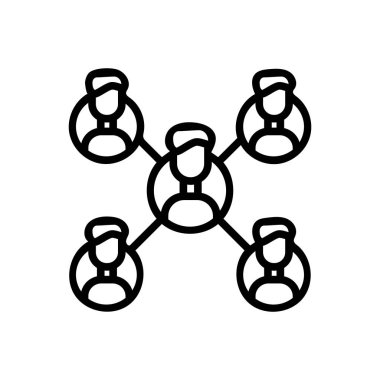 Affiliate pazarlama için siyah çizgi simgesi