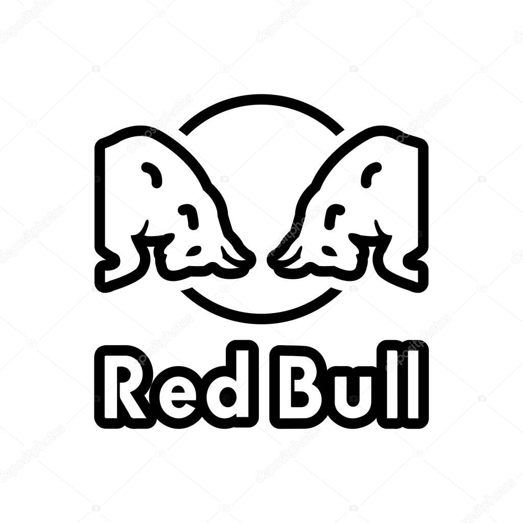 Black line Icon for redbull