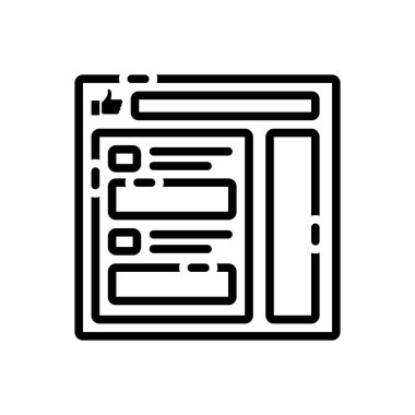 Siyah çizgi simgesini Reklam reklamcılık için