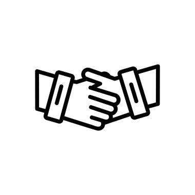 Siyah çizgi simgesini ortaklık işbirliği için