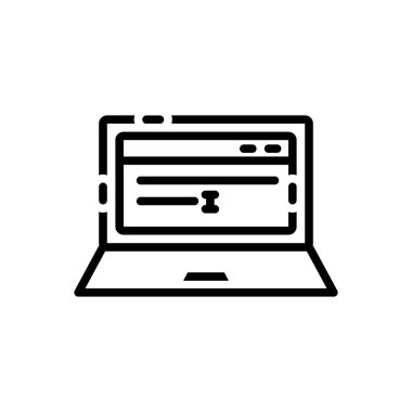 Siyah çizgi simgesini seo kopya için