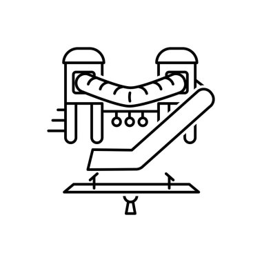 Çocuk Bahçesi için siyah çizgi simgesi