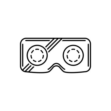 Siyah çizgi simgesini vr gözlük için