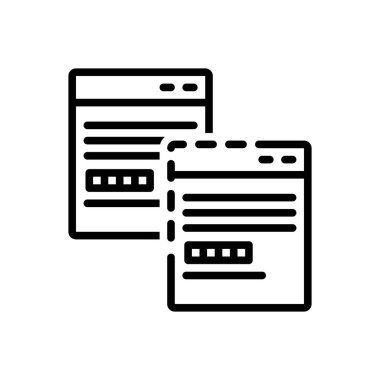 Siyah çizgi simgesini yinelenen içeriği için