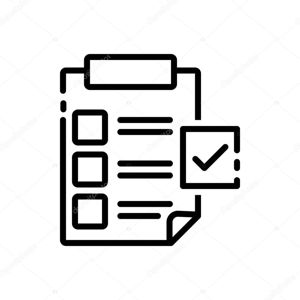 Black line Icon for directory submission