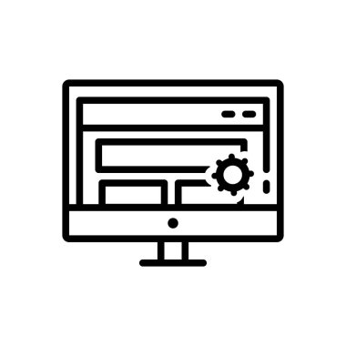 Siyah çizgi simgesi web tasarımı için