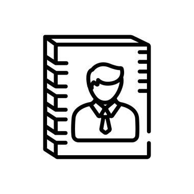 Siyah çizgi simgesini yazarlık bloglama için