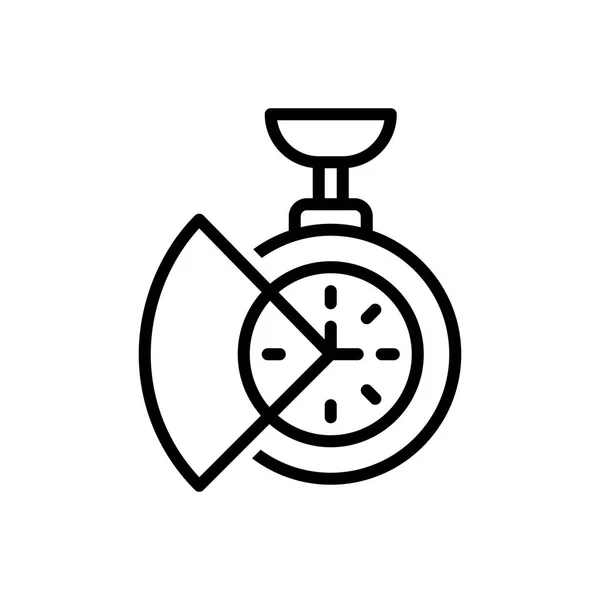 Icono Línea Negra Para Ahorrar Tiempo — Vector de stock