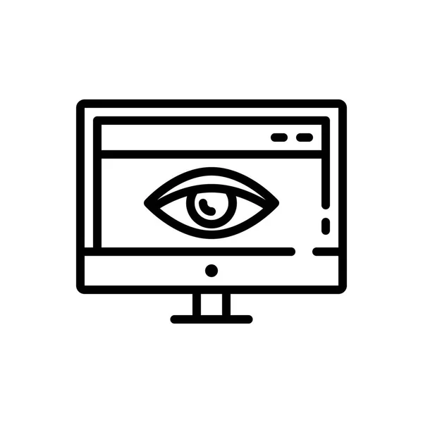 Icono Línea Negra Para Visibilidad Web — Archivo Imágenes Vectoriales