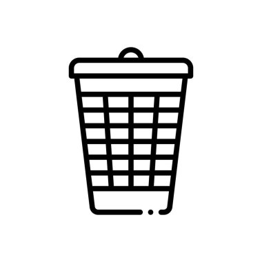 Siyah çizgi simgesi için bin çöp kovası