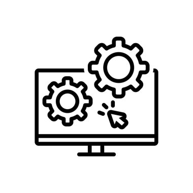 Satırı simgesi tesadüf ayarın siyah