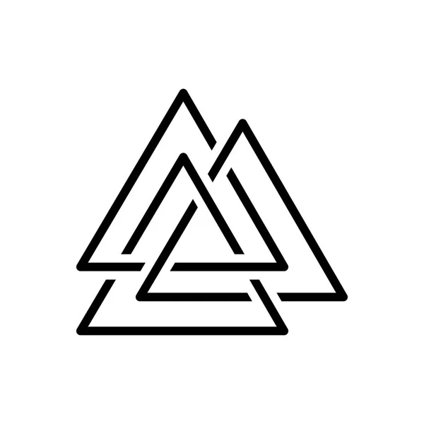 Asgard logo için siyah çizgi simgesi