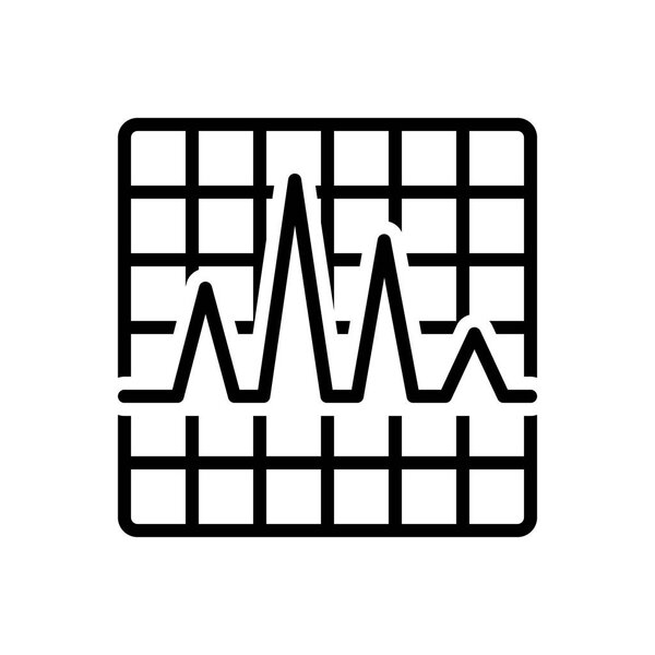 Black line Icon for chromatography chromatograpy