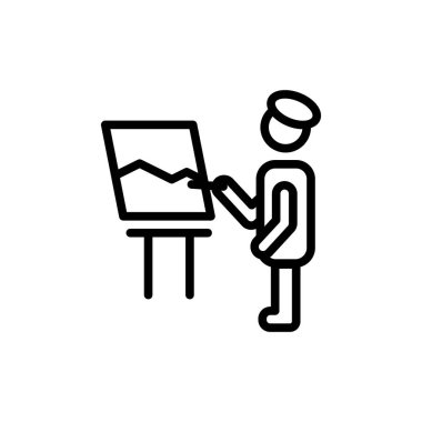 Satırı simgesi için hobi yaratıcı siyah