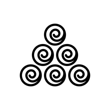 Maddi şeyler için siyah çizgi simgesi