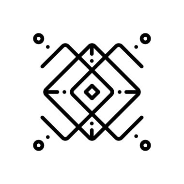 Monoline logo için siyah çizgi simgesi