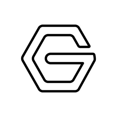 Siyah çizgi simgesi için Nginx logo