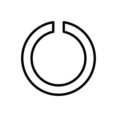 Çentik logo için siyah çizgi simgesi