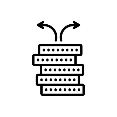 Black line Icon for Openstack stack