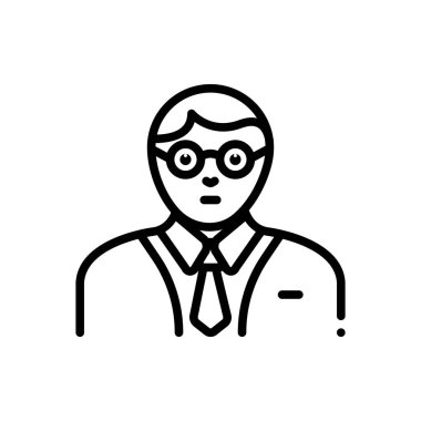 Black line Icon for Expert specialist