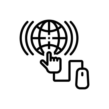 Siyah çizgi simgesini Online teknolojisi için