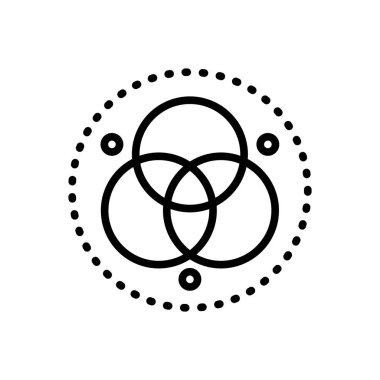 Runes symbole için siyah çizgi simgesi