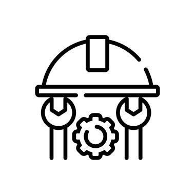 Siyah çizgi simgesini mühendisi araç için