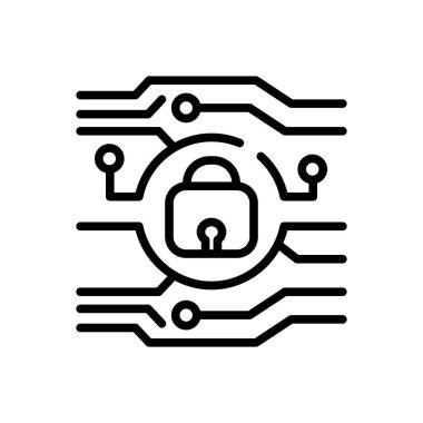 Siyah çizgi simgesini koruma koruma için