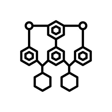 Siyah çizgi simge yapısı framework için