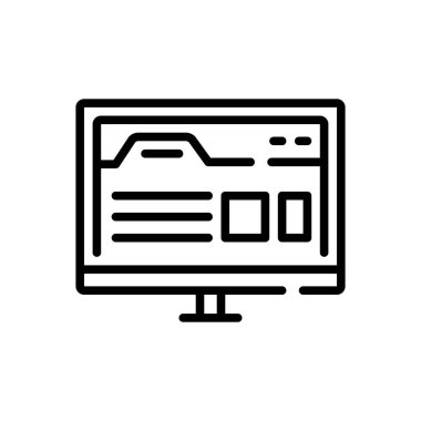 Siyah çizgi simgesi başlık başlık için