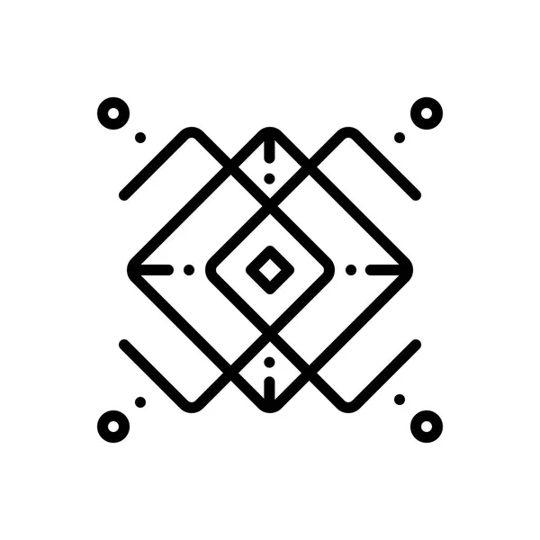 Schwarze Linie Symbol Für Monolin Logo — Stockvektor