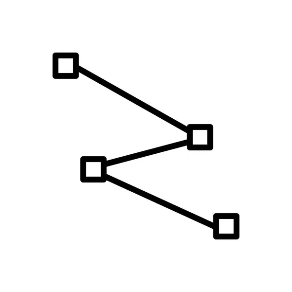 Schwarze Linie Symbol Für Pfad Weg — Stockvektor