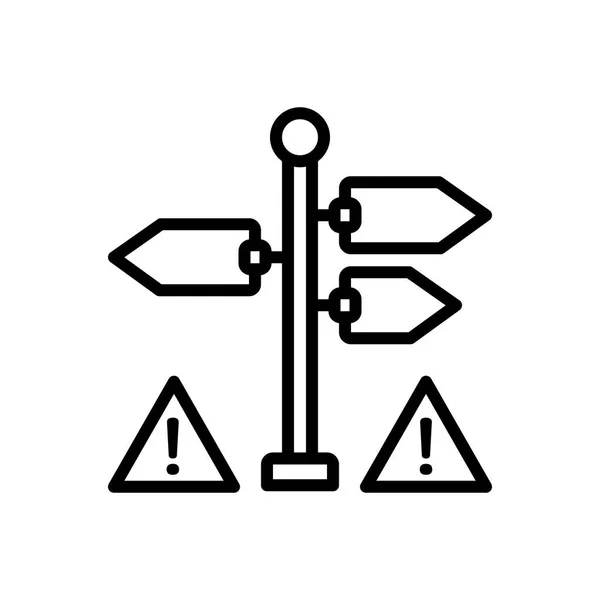 Schwarze Linie Symbol Für Zeichen Indikation — Stockvektor
