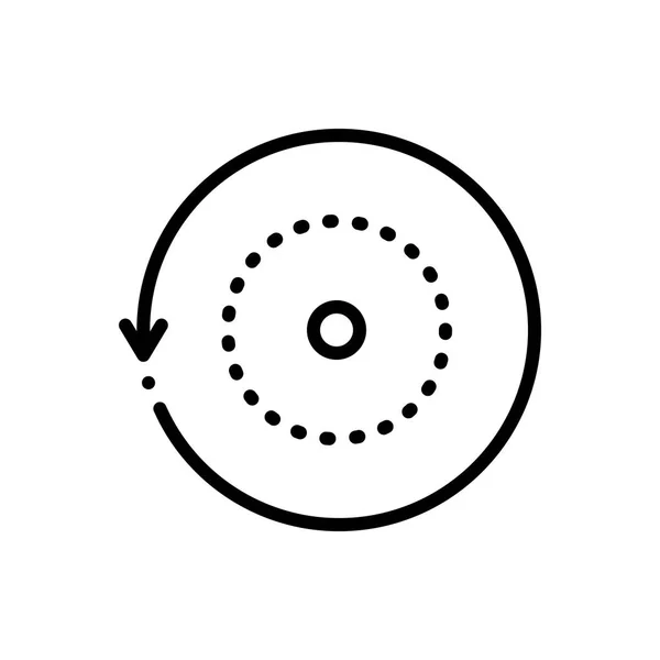 Svarta Linjen Ikonen För Rollover Reload — Stock vektor