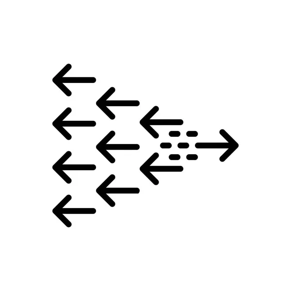 Ícone Linha Preta Para Transformação Mudança — Vetor de Stock