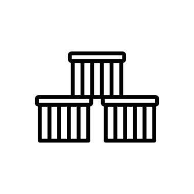 Siyah çizgi simgesini ürünler Kargo için