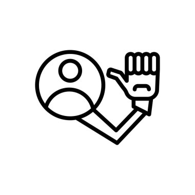 Kendimi benim için siyah çizgi simgesi