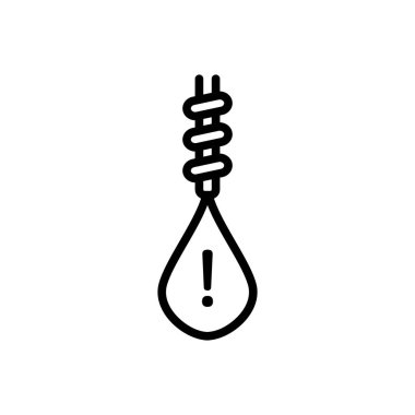 Siyah çizgi simgesi için Risk tehlike