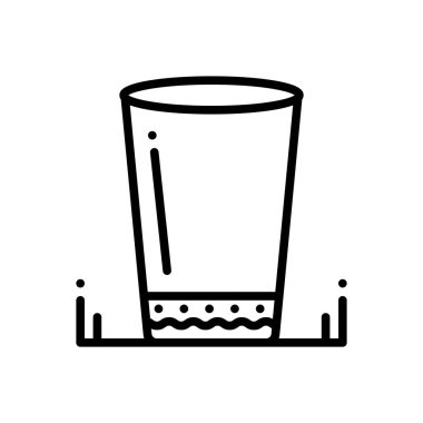 Siyah çizgi simgesini cam kum püskürtme için