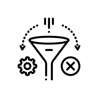 Siyah çizgi Unfilter saf olmayan için simge