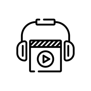 Siyah çizgi simgesi Entertainment eğlence için