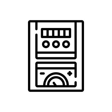 Siyah çizgi simgesini metre pay için