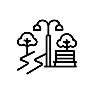 Black line Icon for Park garden