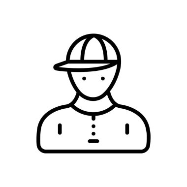 Ergen ergenlik için siyah çizgi simgesi