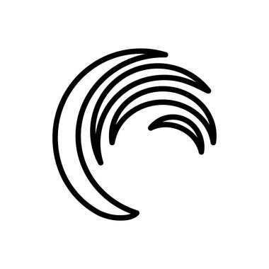 Siyah çizgi simgesi için akamai silikon