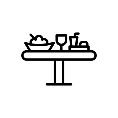 Siyah çizgi kutsal kişilerin resmi için öğle yemeği 