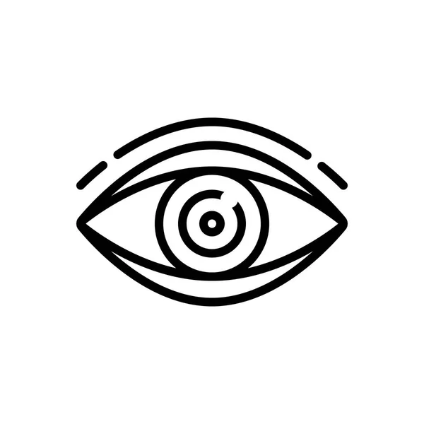 Black Line Icon Vision See — 스톡 벡터