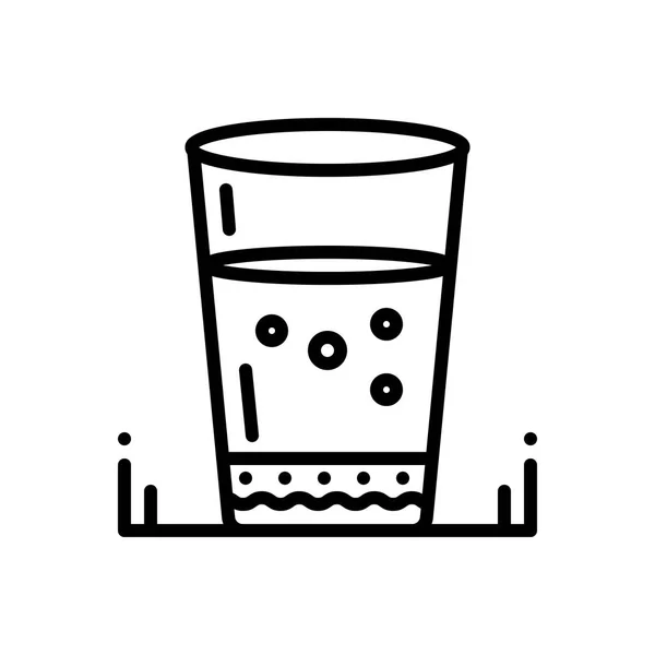 水玻璃黑线图标 — 图库矢量图片